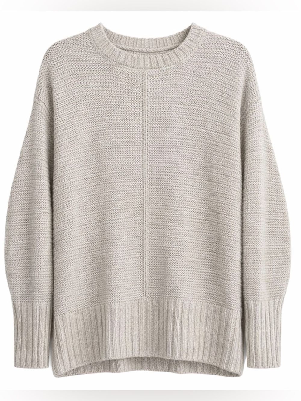 ASOS Oversized Chunky Knit Sweater Oatmeal Neutral Crew Neck Sz 0